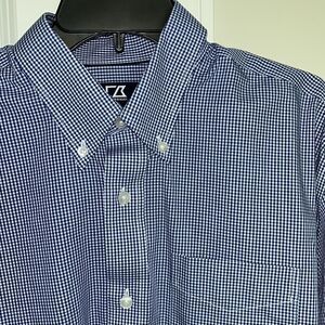 San Jose Country Club Jacksonville mens Gingham Golf LS Work Shirt Cutter & Buck